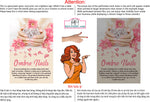Salon 05 Perforated Mesh One Way Vision See-Through Window Vinyl Ombre Nail Sign Vertical