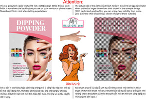Salon 01 Perforated Mesh One Way Vision See-Through Window Vinyl SNS Dipping Powder Vertical