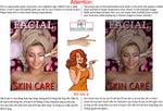 Skin Care 07 Perforated Mesh One Way Vision See-Through Window Vinyl Nail Salon Sign Vertical