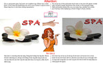 Spa 12 Perforated Mesh One Way Vision See-Through Window Vinyl Salon Sign Horizontal