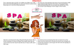 Spa 14 Perforated Mesh One Way Vision See-Through Window Vinyl Salon Sign Horizontal