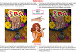 Spa 15 Perforated Mesh One Way Vision Window Vinyl Nail Salon See-Through Sign Vertical