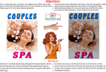 Spa 16 Perforated Mesh One Way Vision See-Through Window Vinyl Salon Sign Vertical