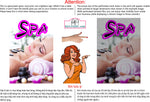 Spa 08 Perforated Mesh One Way Vision Window Vinyl Salon Sign Vertical