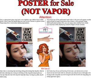 Vape 02 Perforated Mesh One Way Vision Window Vinyl See Through store Sign Juice Vaper e-liquids Pen Shop Vertical