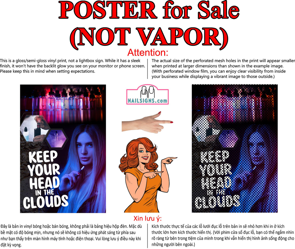 Vape 04 Perforated Mesh One Way Vision Window Vinyl See Through store Sign Juice Vaper e-liquids Pen Shop Vertical