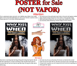 Vape 06 Perforated Mesh One Way Vision Window Vinyl See Through store Sign Juice Vaper e-liquids Pen Shop Vertical