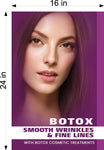 Botox 13 Perforated Mesh One Way Vision See-Through Window Vinyl Poster Sign Vertical