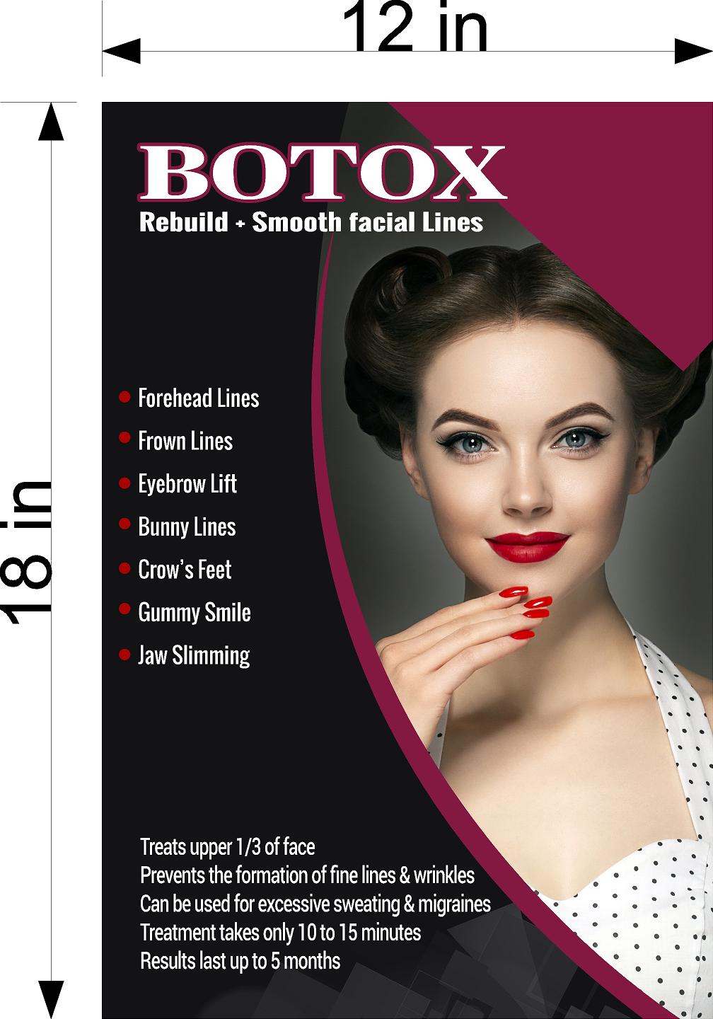 Botox 17 Wallpaper Poster with Adhesive Backing Wall Sticker Decor Indoors Interior Sign Vertical