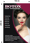 Botox 17 Perforated Mesh One Way Vision See-Through Window Vinyl Poster Sign Vertical
