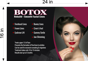 Botox 20 Photo-Realistic Paper Poster Premium Interior Inside Sign Advertising Marketing Wall Window Non-Laminated Horizontal