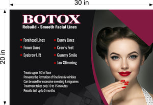 Botox 20 Photo-Realistic Paper Poster Premium Interior Inside Sign Advertising Marketing Wall Window Non-Laminated Horizontal