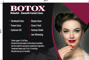 Botox 20 Window Decal Interior/Exterior Vinyl Adhesive Front BLOCKS Outside Inside View Translucent Privacy Horizontal