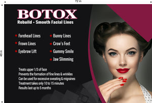 Botox 20 Window Decal Interior/Exterior Vinyl Adhesive Front BLOCKS Outside Inside View Translucent Privacy Horizontal