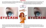 Eyelash 02 Perforated Mesh One Way Vision See-Through Window Vinyl Salon Sign Extension Horizontal