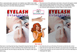 Eyelash 03 Perforated Mesh One Way Vision See-Through Window Vinyl Salon Sign Extension Vertical