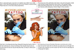 Microblading 02 Perforated Mesh One Way Vision See-Through Window Vinyl Salon Sign Tattoo Vertical