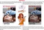 Microblading 06 Perforated Mesh One Way Vision See-Through Window Vinyl Salon Permanent Tattoo Vertical