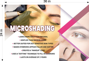 Microshading 09 Wallpaper Poster Decal with Adhesive Backing Wall Decor Indoors Interior Eyebrows Sign Horizontal