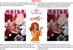 Nails 11 Perforated Mesh One Way Vision See-Through Window Vinyl Salon Sign Vertical