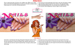Nails 14 Perforated Mesh One Way Vision See-Through Window Vinyl Salon Sign Horizontal