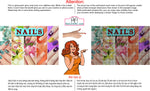 Nails 06 Perforated Mesh One Way Vision Window Vinyl Nail Salon See-Through Sign Horizontal