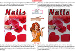 Nails 07 Perforated Mesh One Way Vision See-Through Window Vinyl Salon Sign Vertical