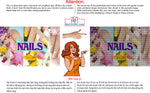 Nails 08 Perforated Mesh One Way Vision Window Vinyl Nail Salon See-Through Sign Horizontal
