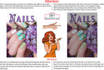 Nails 01 Perforated Mesh One Way Vision See-Through Window Vinyl Salon Sign Vertical