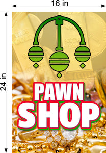 Pawn Shop 08 Photo-Realistic Paper Poster Premium Interior Inside Sign Buy Gold Silver Jewelry Wall Window Non-Laminated Vertical