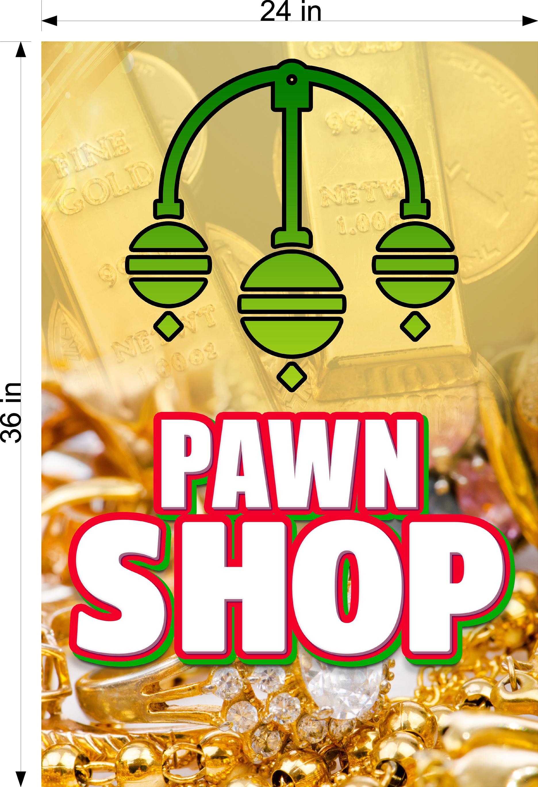 Pawn Shop 08 Photo-Realistic Paper Poster Premium Interior Inside Sign Buy Gold Silver Jewelry Wall Window Non-Laminated Vertical