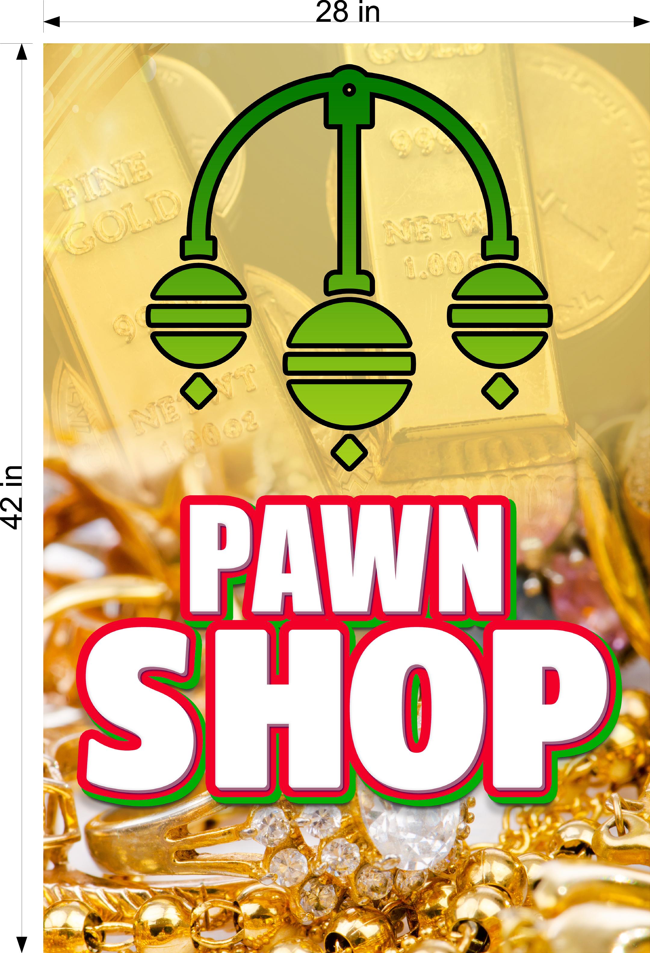 Pawn Shop 08 Photo-Realistic Paper Poster Premium Interior Inside Sign Buy Gold Silver Jewelry Wall Window Non-Laminated Vertical