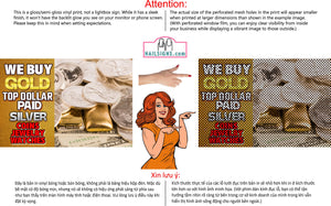 Pawn Shop 10 Perforated Mesh One Way Vision See Through Window Vinyl Buy Gold Silver Jewelry Sign Salon Horizontal