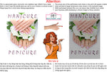 Pedicure & Manicure 11 Perforated Mesh One Way Vision See-Through Window Vinyl Nail Salon Sign Vertical
