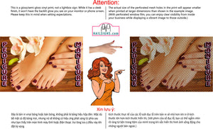 Pedicure & Manicure 02 Perforated Mesh One Way Vision Window Vinyl Nail Salon See-Through Sign Horizontal