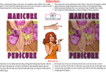 Pedicure & Manicure 06 Perforated Mesh One Way Vision See-Through Window Vinyl Nail Salon Sign Vertical