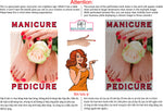 Pedicure & Manicure 08 Perforated Mesh One Way Vision See-Through Window Vinyl Nail Salon Sign Vertical