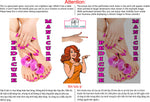 Pedicure & Manicure 09 Perforated Mesh One Way Vision See-Through Window Vinyl Salon Sign Vertical