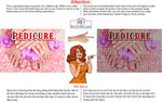 Pedicure 14 Perforated Mesh One Way Vision See-Through Window Vinyl Nail Salon Sign Horizontal