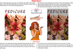 Pedicure 19 Perforated Mesh One Way Vision See-Through Window Vinyl Nail Salon Sign Vertical