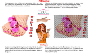 Pedicure 20 Perforated Mesh One Way Vision See-Through Window Vinyl Nail Salon Sign Horizontal