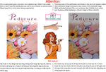 Pedicure 24 Perforated Mesh One Way Vision See-Through Window Vinyl Nail Salon Sign Vertical