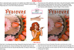 Pedicure 25 Perforated Mesh One Way Vision See-Through Window Vinyl Nail Salon Sign Vertical