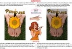 Pedicure 28 Perforated Mesh One Way Vision See-Through Window Vinyl Nail Salon Sign Vertical