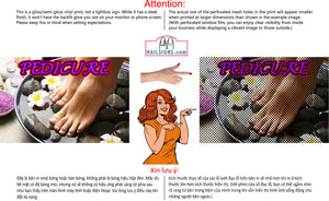 Pedicure 03 Perforated Mesh One Way Vision See-Through Window Vinyl Nail Salon Sign Horizontal