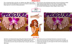 Pedicure 04 Perforated Mesh One Way Vision See-Through Window Vinyl Nail Salon Sign Horizontal