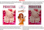 Pedicure 07 Perforated Mesh One Way Vision Perforated See-Through Window Vinyl Nail Salon Sign Vertical