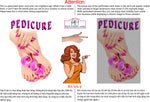Pedicure 09 Perforated Mesh One Way Vision See-Through Window Vinyl Nail Salon Sign Vertical