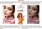 Permanent 14 Perforated Mesh One Way Vision See-Through Window Vinyl Makeup Eyebrows Lips Salon Sign Microblading Vertical