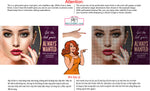 Permanent 19 Perforated Mesh One Way Vision See-Through Window Vinyl Makeup Eyebrows Lips Salon Sign Microblading Horizontal